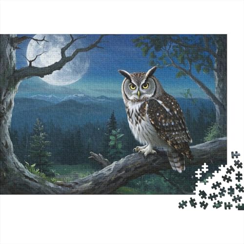 Eule Puzzle 1000 Teile Schwer Puzzle Spielzeug Lernspiel Impossible Herausforderung Spielzeug Für Erwachsene Und Kinder Ab 14 Jahren (75x50cm) von BDKSLBDIP