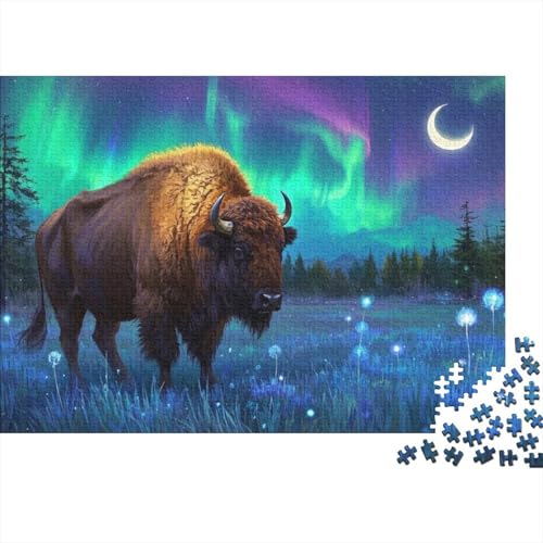 Europäischer Bison Puzzles 1000 Teile Schwer Puzzle Spielzeug Lernspiel Impossible Herausforderungsspielzeug Für Erwachsene Und Kinder Ab 14 Jahren (75x50cm) von BDKSLBDIP