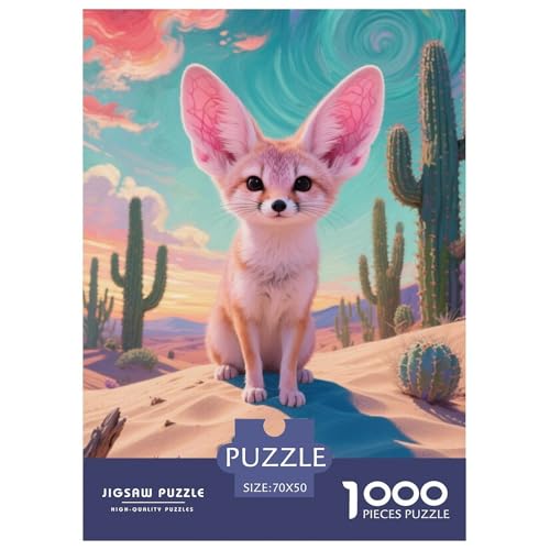 Fennec Fuchs Puzzle 1000 Teile Schwer Lernspiel Impossible Herausforderungsspielzeug Für Erwachsene Kinder Ab 12 Jahren 70x50cm von BDKSLBDIP