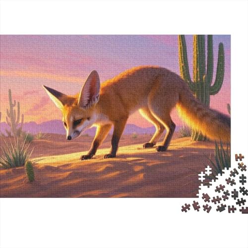 Fennec Fuchs Puzzle 1000 Teile Schwer Puzzle Spielzeug Lernspiel Impossible Herausforderung Spielzeug Für Erwachsene Und Kinder Ab 14 Jahren (75x50cm) von BDKSLBDIP