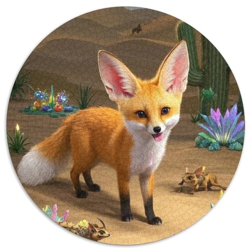 Fennec Norwegische Waldkatte Puzzle 1000 Teile Schwer Puzzle Spielzeug Lernspiel Impossible Herausforderung Spielzeug Für Erwachsene Und Kinder Ab 14 Jahren (67.5x67.5cm) von BDKSLBDIP