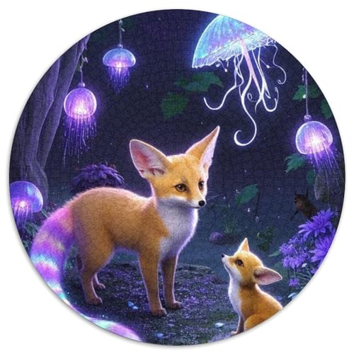 Fennec Norwegische Waldkatte Puzzle 1000-teilige Schwer Puzzle Spielzeug Pädagogisches Spiel Impossible Herausforderungsspielzeug Für Erwachsene Und Kinder Ab 12 Jahren (67.5x67.5cm) von BDKSLBDIP