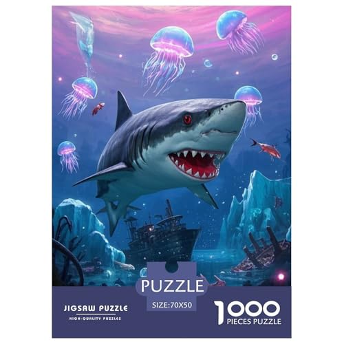 Hai Puzzle 1000 Teile Schwer Lernspiel Impossible Herausforderungsspielzeug Für Erwachsene Kinder Bewährter 70x50cm Hai Puzzle 1000 Teile Schwer Lernspiel Impossible Herausforderungsspielzeug Für Erwachsene Kinder Bewährter 70x50cm von BDKSLBDIP