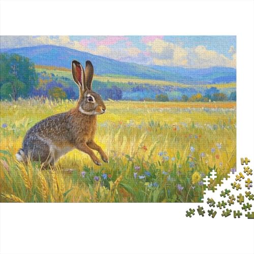 Hase Puzzle 1000-teilige Schwer Puzzle Spielzeug Pädagogisches Spiel Impossible Herausforderungsspielzeug Für Erwachsene Und Kinder in Bewährter (75x50cm) von BDKSLBDIP