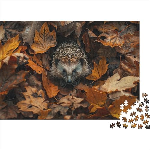 Hedgehog Puzzle 1000 Teile Schwer Puzzle Spielzeug Pädagogisches Spiel Impossible Herausforderung Spielzeug Für Erwachsene Kinder (75x50cm) von BDKSLBDIP