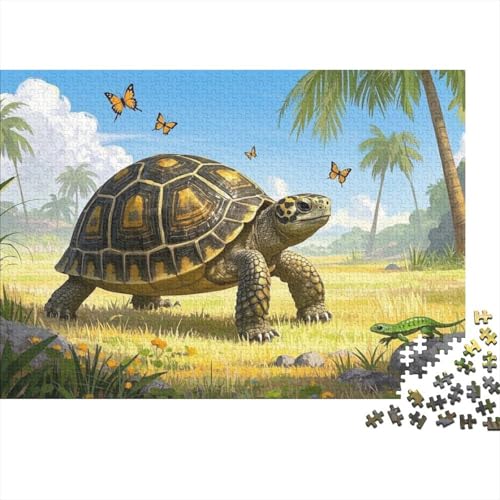 Indische Stern Schildkröte Puzzles 1000 Teile Schwer Puzzle Spielzeug Lernspiel Impossible Herausforderung Spielzeug Für Erwachsene Und Kinder Ab 14 Jahren (75x50cm) von BDKSLBDIP