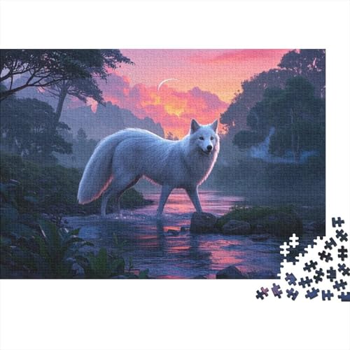Japanischer Spitz Puzzle 1000 Teile Schwer Puzzle Spielzeug Pädagogisches Spiel Impossible Herausforderung Spielzeug Für Erwachsene Und Kinder Ab 14 Jahren (75x50cm) von BDKSLBDIP