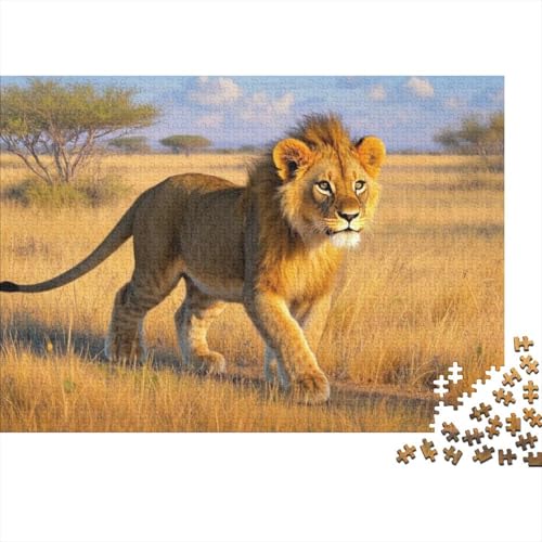 Kleiner Löwe Puzzles 1000 Teile Schwer Puzzle Spielzeug Pädagogisches Spiel Impossible Herausforderung Spielzeug Für Erwachsene Und Kinder Ab 14 Jahren (75x50cm) von BDKSLBDIP