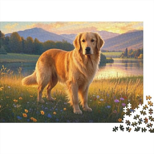 Labrador Retriever Puzzles 1000 Teile Schwer Puzzle Spielzeug Lernspiel Impossible Herausforderungsspielzeug Für Erwachsene Und Kinder Ab 14 Jahren (75x50cm) von BDKSLBDIP