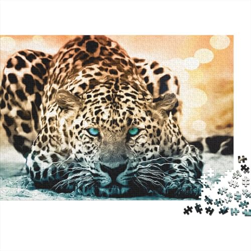 Leopard Puzzle 1000 Teile Schwer Puzzle Spielzeug Lernspiel Impossible Herausforderungsspielzeug Für Erwachsene Und Kinder in Bewährter (75x50cm) von BDKSLBDIP