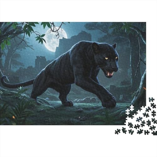 Leopard Puzzles 1000 Teile Schwer Puzzle Spielzeug Lernspiel Impossible Herausforderungsspielzeug Für Erwachsene Und Kinder Ab 14 Jahren (75x50cm) von BDKSLBDIP