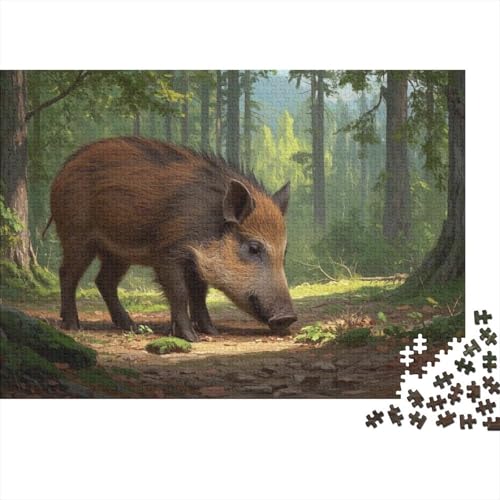 Little Wildschwein Puzzles 1000 Teile Schwer Puzzle Spielzeug Lernspiel Impossible Herausforderung Spielzeug Für Erwachsene Und Kinder Ab 14 Jahren (75x50cm) von BDKSLBDIP