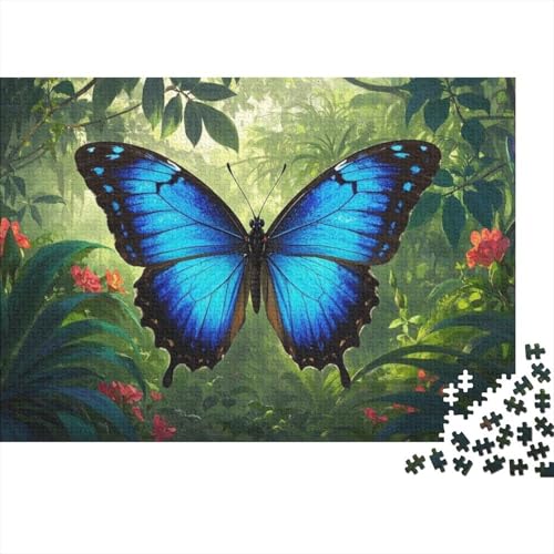 Morpho Schmetterling Puzzle 1000 Teile Schwer Puzzle Spielzeug Lernspiel Impossible Herausforderungsspielzeug Für Erwachsene Und Kinder Ab 14 Jahren (75x50cm) von BDKSLBDIP