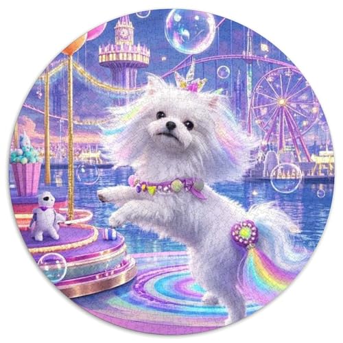 Pekinger Puppy Puzzle 1000 Teile Schwer Puzzle Spielzeug Lernspiel Impossible Herausforderung Spielzeug Für Erwachsene Und Kinder Ab 12 Jahren (67.5x67.5cm) von BDKSLBDIP
