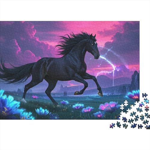 Pferd Puzzle 1000 Teile Schwer Puzzle Spielzeug Pädagogisches Spiel Impossible Herausforderungsspielzeug Für Erwachsene Und Kinder Ab 14 Jahren (75x50cm) von BDKSLBDIP