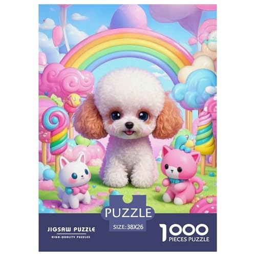 Poodle Puzzle 1000 Teile Schwer Lernspiel Impossible Herausforderungsspielzeug Für Erwachsene Kinder Ab 14 Jahren 38x26cm Poodle Puzzle 1000 Teile Schwer Lernspiel Impossible Herausforderungsspielzeug Für Erwachsene Kinder Ab 14 Jahren 38x26cm von BDKSLBDIP