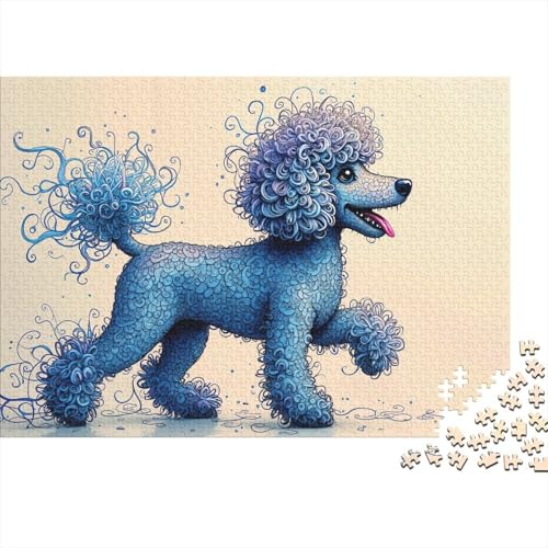 Poodle Puzzle 1000 Teile Schwer Puzzle Spielzeug Lernspiel Impossible Herausforderungsspielzeug Für Erwachsene Und Kinder Ab 12 Jahren (75x50cm) von BDKSLBDIP