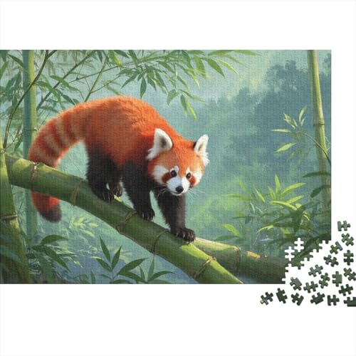 Roter Panda Puzzle 1000 Teile Schwer Puzzle Spielzeug Pädagogisches Spiel Impossible Herausforderungsspielzeug Für Erwachsene Kinder (75x50cm) von BDKSLBDIP
