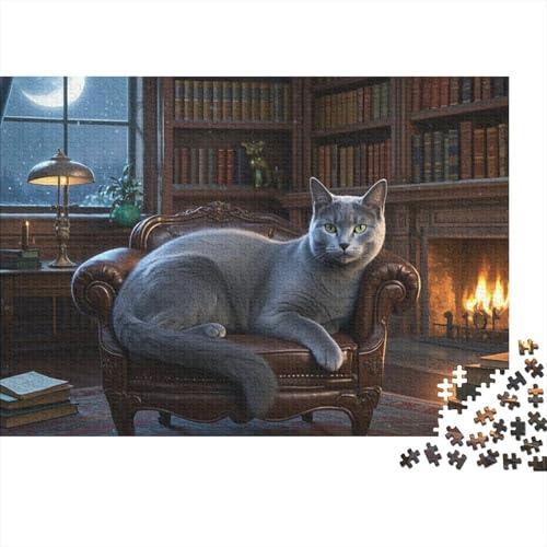 Russisch Blau Puzzle 1000 Teile Schwer Puzzle Spielzeug Lernspiel Impossible Herausforderungsspielzeug Für Erwachsene Und Kinder in Bewährter (75x50cm) von BDKSLBDIP