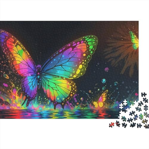 Schmetterling Puzzles 1000 Teile Schwer Puzzle Spielzeug Pädagogisches Spiel Impossible Herausforderungsspielzeug Für Erwachsene Und Kinder Ab 12 Jahren (75x50cm) von BDKSLBDIP