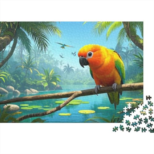 Sonne Conure Puzzle 1000-teilige Schwer Puzzle Spielzeug Lernspiel Impossible Herausforderung Spielzeug Für Erwachsene Und Kinder in Bewährter (75x50cm) von BDKSLBDIP
