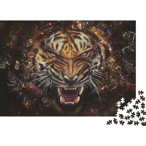 Tiger Puzzles 1000 Teile Schwer Puzzle Spielzeug Lernspiel Impossible Herausforderungsspielzeug Für Erwachsene Und Kinder Ab 14 Jahren (75x50cm) von BDKSLBDIP