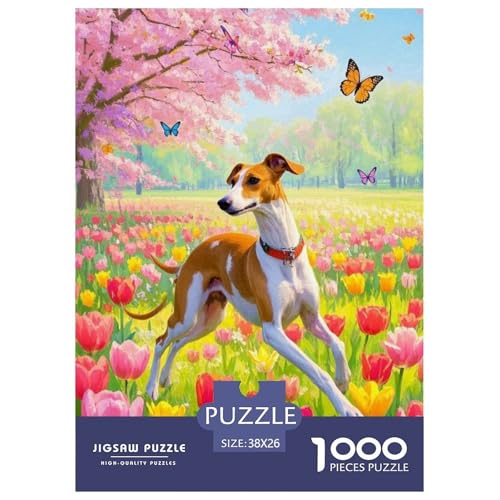 Whippet Puzzle 1000 Teile Schwer Lernspiel Impossible Herausforderungsspielzeug Für Erwachsene Kinder 38x26cm von BDKSLBDIP