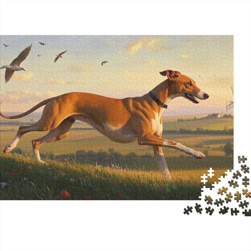 Whippet Puzzles 1000 Teile Schwer Puzzle Spielzeug Pädagogisches Spiel Impossible Herausforderungsspielzeug Für Erwachsene Und Kinder Ab 14 Jahren (75x50cm) von BDKSLBDIP