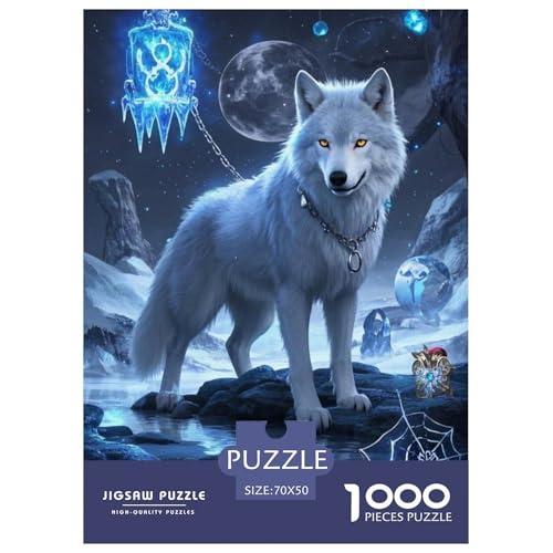 Wolf Puzzle 1000 Teile Schwer Lernspiel Impossible Herausforderungsspielzeug Für Erwachsene Kinder 70x50cm Wolf Puzzle 1000 Teile Schwer Lernspiel Impossible Herausforderungsspielzeug Für Erwachsene Kinder 70x50cm von BDKSLBDIP