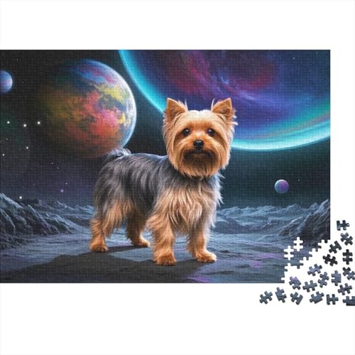 Yorkshire Terrier Puzzles 1000 Teile Schwer Puzzle Spielzeug Pädagogisches Spiel Impossible Herausforderungsspielzeug Für Erwachsene Und Kinder Ab 12 Jahren (75x50cm) von BDKSLBDIP