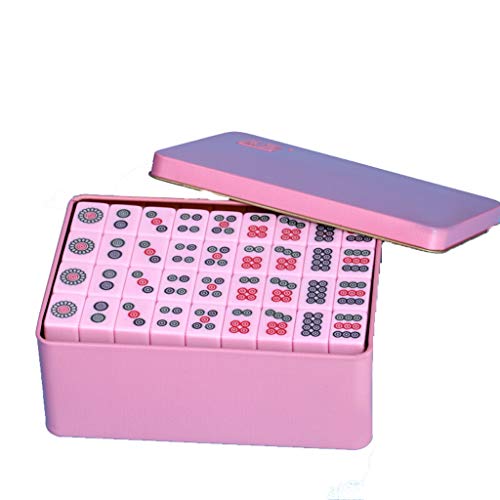 BDPP Interessante Mahjong-Sets, chinesische Mahjong-Fliesen, Smaragd-Farbe, Mahjong, 144 Fliesen, Mini-Reise-Mahjong mit Eisenbox, Aufbewahrung, Geburtstagsgeschenk, 20 mm, Familienfeier, Picknick BDPP Interessante Mahjong-Sets, chinesische Mahjong-Fliesen, Smaragd-Farbe, Mahjong, 144 Fliesen, Mini-Reise-Mahjong mit Eisenbox, Aufbewahrung, Geburtstagsgeschenk, 20 mm, Familienfeier, Picknick von BDPP