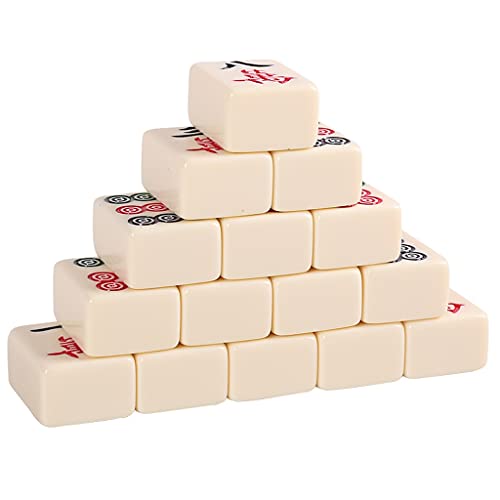 XXZY Chinesische nummerierte Fliesen Mahjong Set Melamin Mahjong Traditionelles Chinesisches Mah-Jong Set mit 144 Spielsteinen für chinesischen Stil Gameplay (Größe: 40#) von BDPP