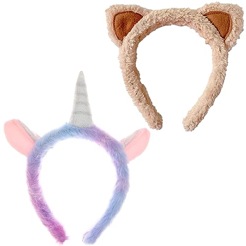 BDSHUNBF 2 Pcs Tier Haarreif, Ohren Stirnbänder, Cosplay Kostüm Zubehör, Party Dekoration, für Kinder Erwachsene Karneval Geburtstag Halloween Weihnachten Erwachsene BDSHUNBF 2 Pcs Tier Haarreif, Ohren Stirnbänder, Cosplay Kostüm Zubehör, Party Dekoration, für Kinder Erwachsene Karneval Geburtstag Halloween Weihnachten Erwachsene von BDSHUNBF