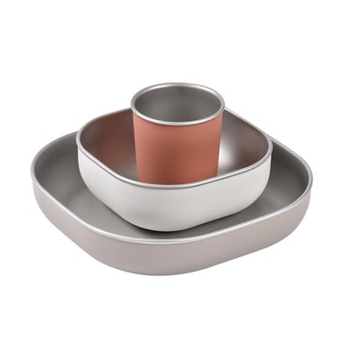 BEABA® Mahlzeit-Set aus Edelstahl, terracotta von Beaba