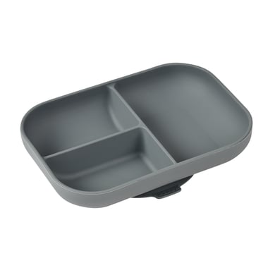 BEABA® Silikonteller mit Saugnapf Unterteilt mineral von Beaba