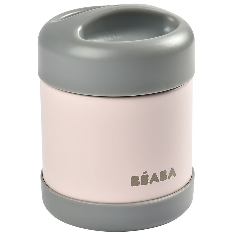 Edelstahl-Thermobehälter LUNCH (0,3L) dark grey/light pink von BÉABA