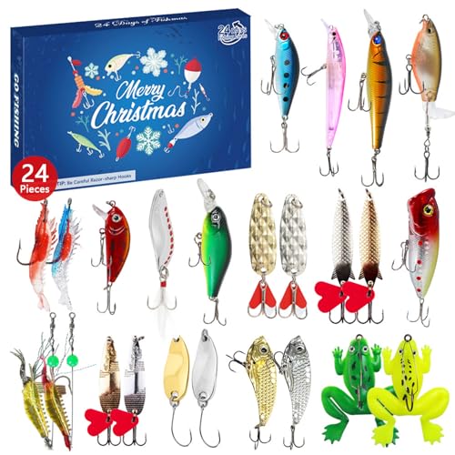 Adventskalender 2024 Fischereiköder Countdown -Kalender, 24 Tage Weihnachten Überraschung Lustiger Fischerei Adventskalender für Männer, Teenager und Angler für Erwachsene, Countdown -Kalender Adventskalender 2024 Fischereiköder Countdown -Kalender, 24 Tage Weihnachten Überraschung Lustiger Fischerei Adventskalender für Männer, Teenager und Angler für Erwachsene, Countdown -Kalender von BEAHING