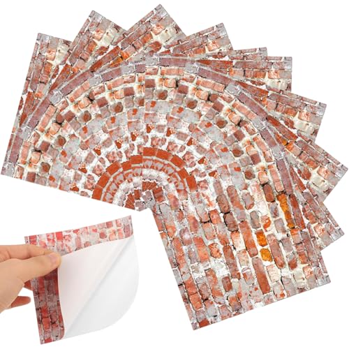BEAHING Dollhouse Tapete Peel and Stick, 10pcs Dollhouse Accessoires, 4x4 Zoll PVC Dollhouse Tapete Peel und Stick, Faux 3D Ziegelpuppenhaus Tapete für Dollhouse Dekor BEAHING Dollhouse Tapete Peel and Stick, 10pcs Dollhouse Accessoires, 4x4 Zoll PVC Dollhouse Tapete Peel und Stick, Faux 3D Ziegelpuppenhaus Tapete für Dollhouse Dekor von BEAHING