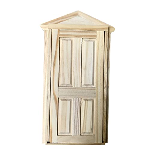 BEAHING Dollhouse -Tür, Simulation Möbel Spielzeugpuppenhauszubehör Set Miniaturpuppenhaus -Türverzierung für Urlaubsdekoration von BEAHING