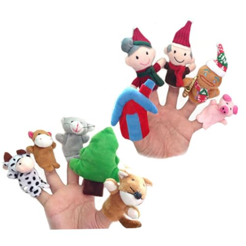 BEAHING Fingerpuppe, The Feen Tale Finger Plüschspielzeug süße pädagogische Puppe für Geschichten Erzählen perfektes Weihnachtsfest für Kinder, 10pcs für Weihnachtsdekoration von BEAHING