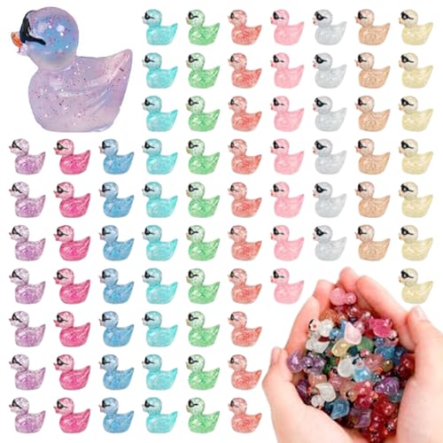 BEAHING Mini -Harz -Tiere, Mini -Enten 100 Packharz Enten, im dunklen Glitzer mit Sonnenbrille, Tiere für Dollhouse Landscape Aquarium leuchten BEAHING Mini -Harz -Tiere, Mini -Enten 100 Packharz Enten, im dunklen Glitzer mit Sonnenbrille, Tiere für Dollhouse Landscape Aquarium leuchten von BEAHING