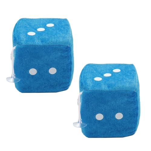 BEAHING Würfel für Auto, 2pcs Fuzzy -Würfel für Rückspiegel, quadratische hängende Fuzzy -Würfel mit weißen Punkten mit 2,36 Zoll waschbarem Dize für Auto -Interieur, Fuzzy -Würfel BEAHING Würfel für Auto, 2pcs Fuzzy -Würfel für Rückspiegel, quadratische hängende Fuzzy -Würfel mit weißen Punkten mit 2,36 Zoll waschbarem Dize für Auto -Interieur, Fuzzy -Würfel von BEAHING