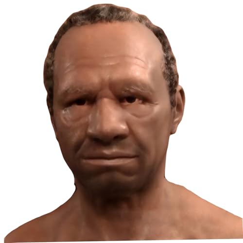 Beängstigende Maske, Old Man Maske Realistic Halloween falten den älteren Grucken mit weißem Haar gruselig für Maskerade, Cosplay, Streiche, Karnevale von BEAHING