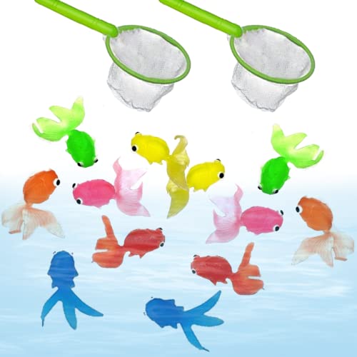 Kinder Angelspielset, 14pcs/Set Angelbad Spielzeug Schwimmbadspiele für Badewanne Duschwasser Strand von BEAHING