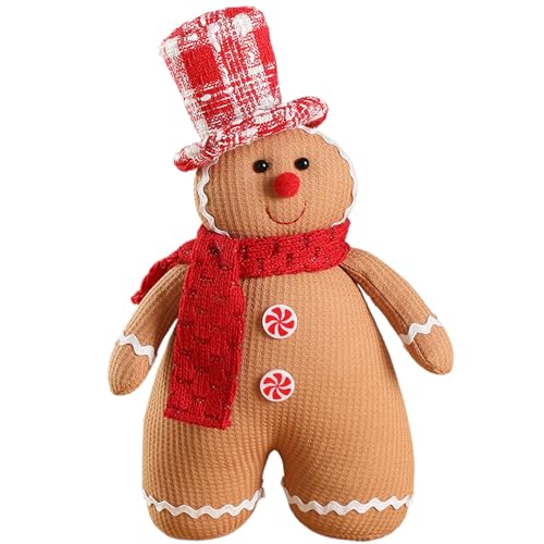Lebkuchenplüsch, Lebkuchenplüsch mit Kleidung auf Standing Haltung Dekor, die entzückende Weihnachtsdekoration für Zuhause, Party, für Urlaubsdekoration gestopft wurde von BEAHING