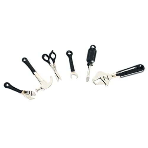 Miniaturpuppenhaus Hammer, Miniaturpuppenhouse -Werkzeug Mini Reparatur Hammer -Party -Dekoration Zubehör Black 1Set für Weihnachtsdekoration von BEAHING