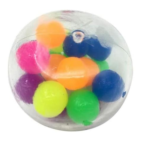 Squeeze Ball Toy Toy Angst Erleichterung Handssenorischer Ball Buntes Dekompression Spielzeug für Kinder Erwachsene 5,5 cm, Quetschballspielzeug drücken von BEAHING