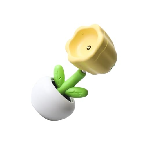 BEALIFE Mini Blumentopf, Nachtlicht, Kugel, 360 Grad Winkeleinstellung, stabiler Boden und stabile Platzierung, Geschenk aus Kunststoff, Gelb von BEALIFE