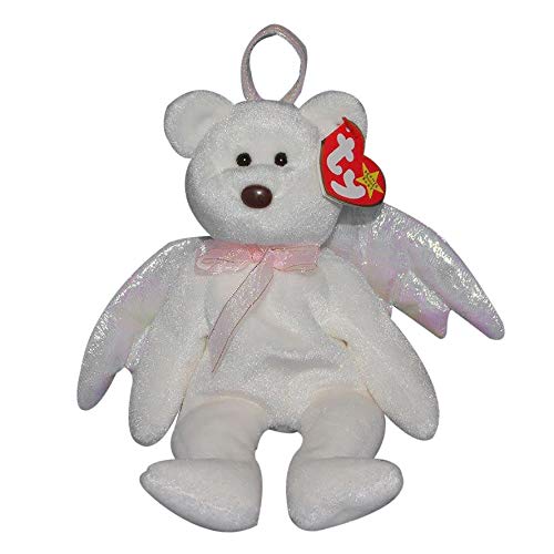 Ty - Beanie Baby - Halo (weisser Engel Teddy/Bär) - Geb. 31. August 1998 - Plüschtier ca. 21 cm von BEANIE BABIES