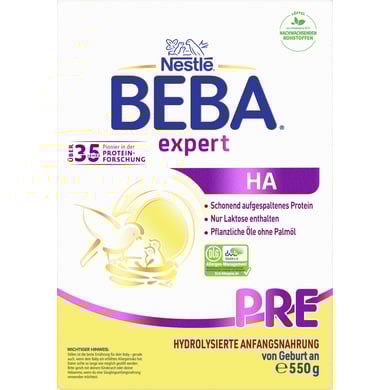 Nestlé BEBA Anfangsnahrung expert HA PRE von Geburt an 1x550 g Nestlé BEBA Anfangsnahrung expert HA PRE von Geburt an 1x550 g von Nestle Beba